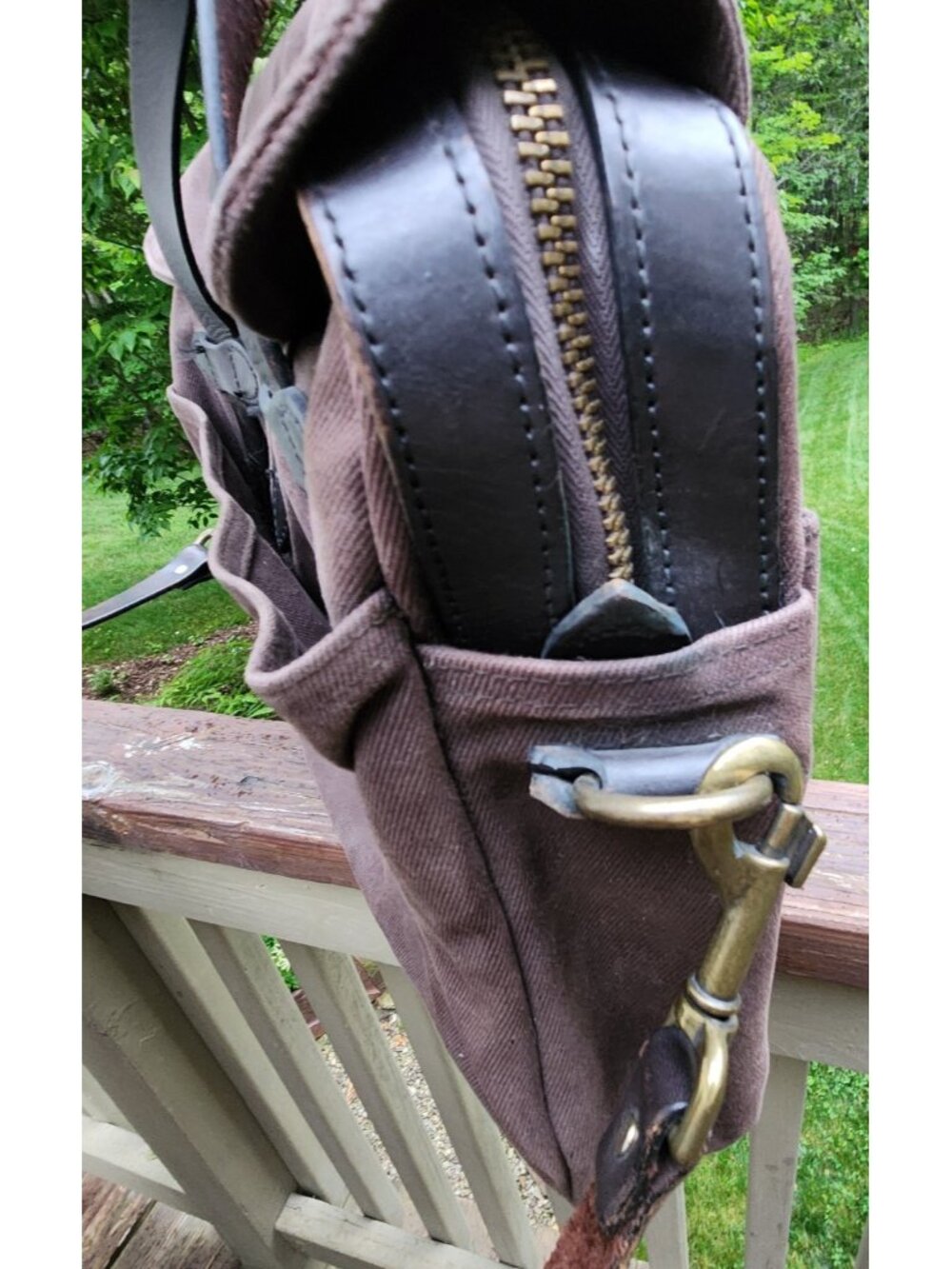 Filson Original Rugged Twill Briefcase Brown Messenger Bag w Strap 256 70256 USA - Picture 12 of 14